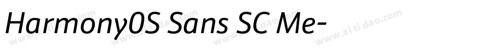 Harmony0S Sans SC Me字体转换